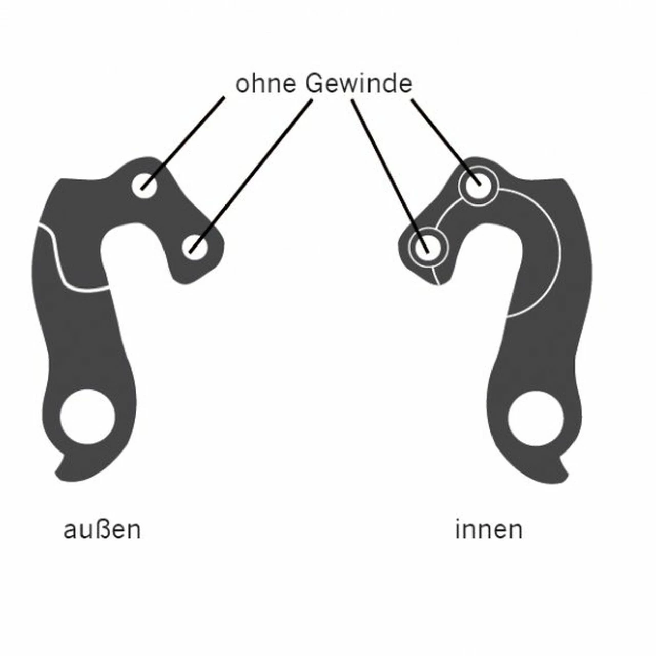 Ghost Schaltauge Derailleur Hanger Ausfallende GRH-18BL EZ1621 1 Ghost Schaltauge Derailleur Hanger Ausfallende GRH-18BL EZ1621